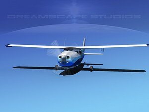 3d cockpit cessna 210 centurion model
