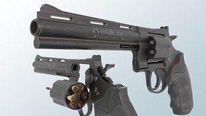 Colt Python 357 - PBR Low-poly 3D model