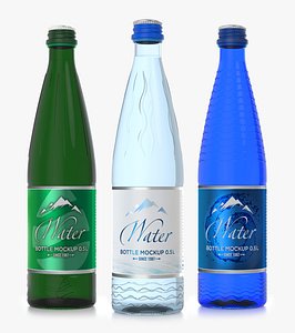 Glass Water Bottle 50 cl (0.5L) in colors