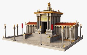Fantasy Roman temple 3D model