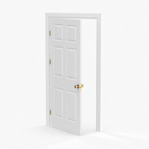 3D model interior-doors---door-6-ajar