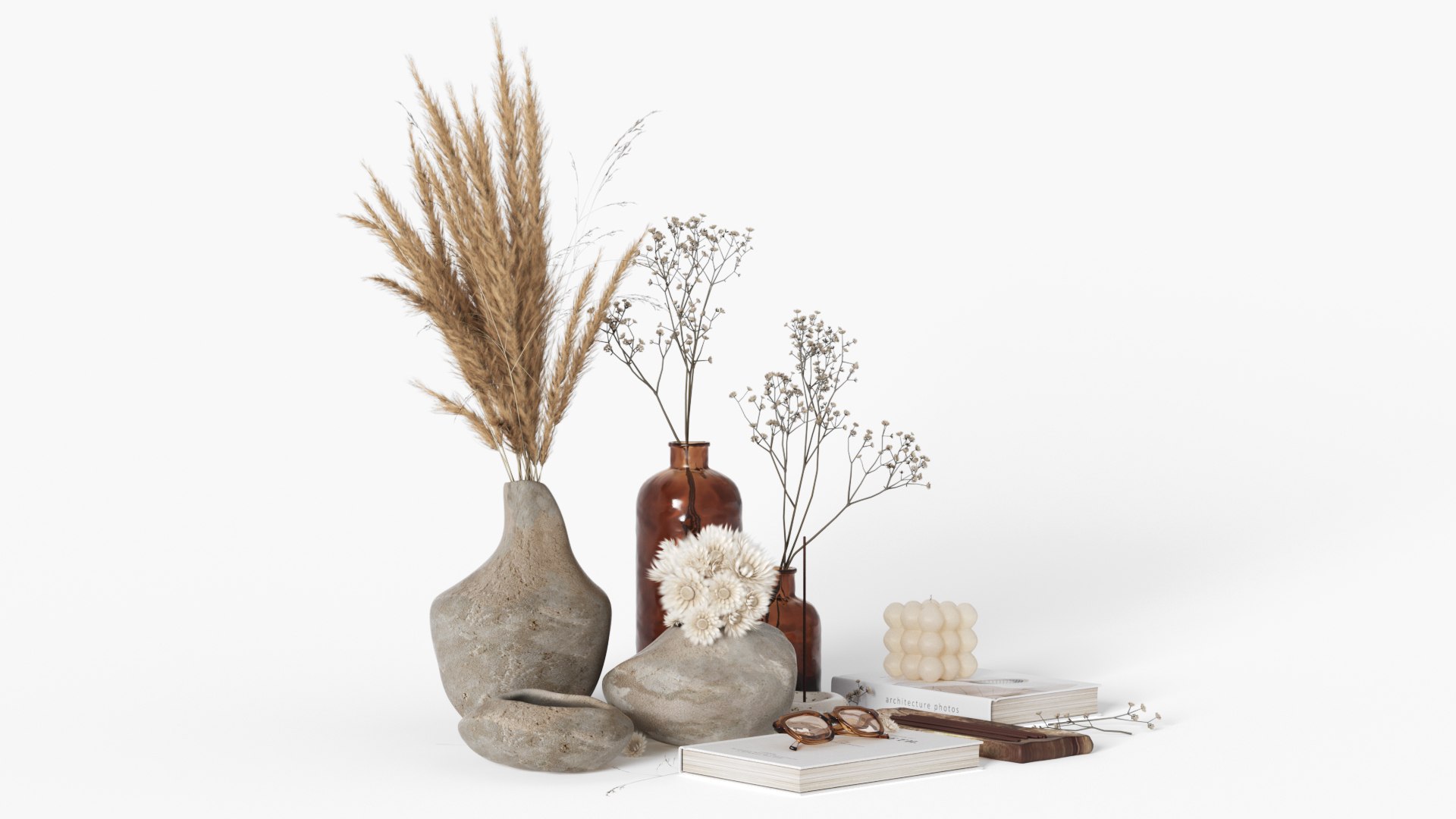 Decorative Set 01 3D Model - TurboSquid 2187810