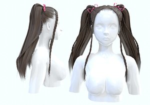 3D Female Stylized Hairstyle