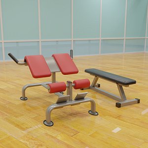 Hyperextension gym 3D