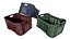 Colored Plastic Crate Set