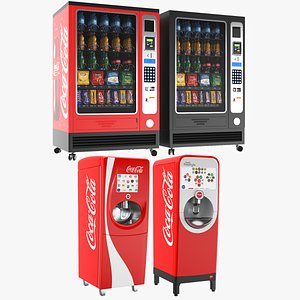 Four Detailed vending Machines