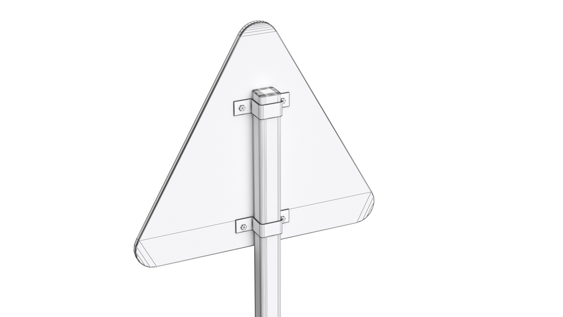 3D Left Curve Road Sign Model - TurboSquid 2106076