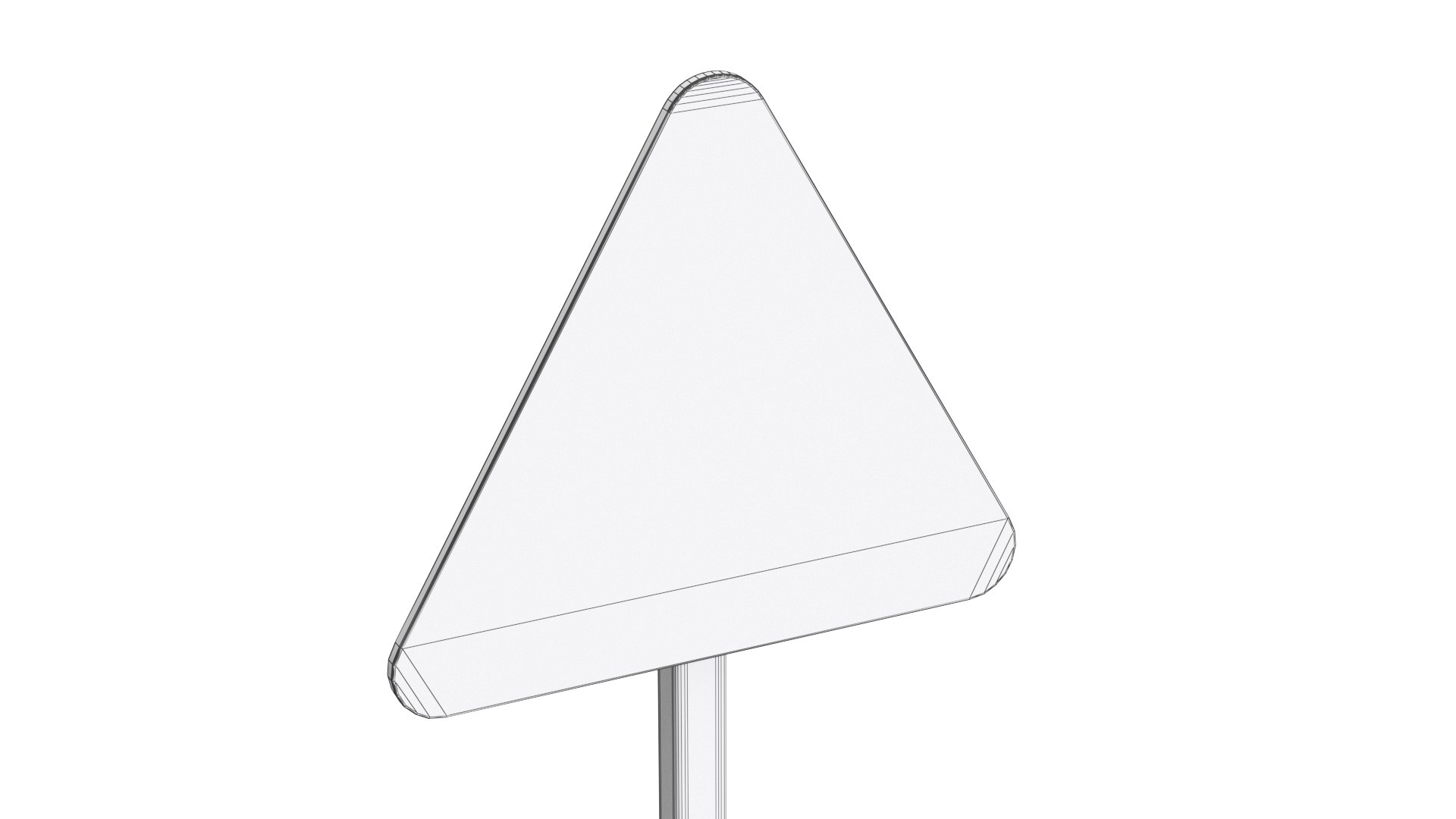 3D Left Curve Road Sign Model - TurboSquid 2106076