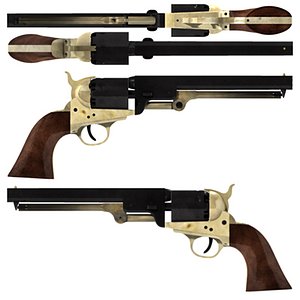 Colt 1851 Navy (Wood Grip & Dark Metal)