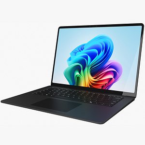 3D Microsoft Surface Laptop 2024 15 Rigged Black