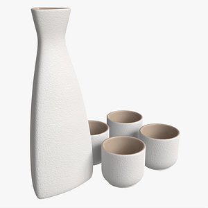 Japanese Sake Set Ceramic 02 model
