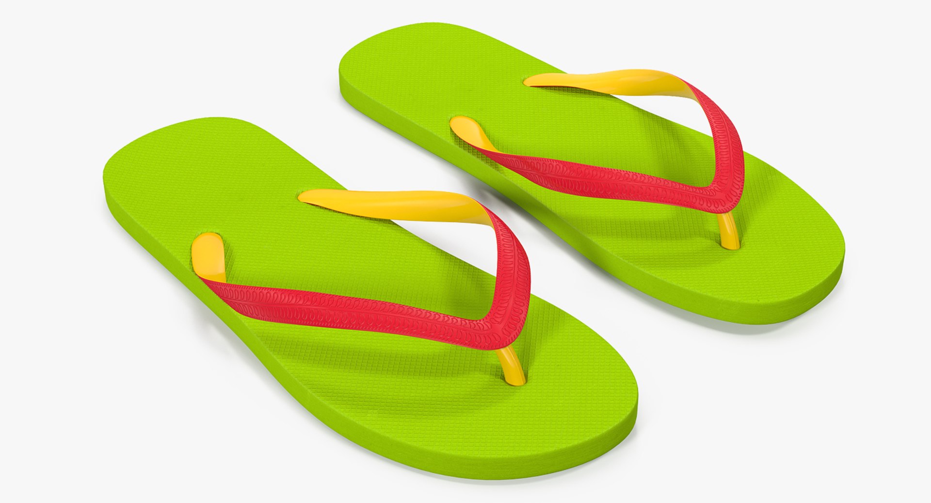 Slim Flip Flops Green 3D Model - TurboSquid 1223326
