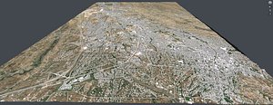 3D Cityscape Santa Fe New Mexico USA model