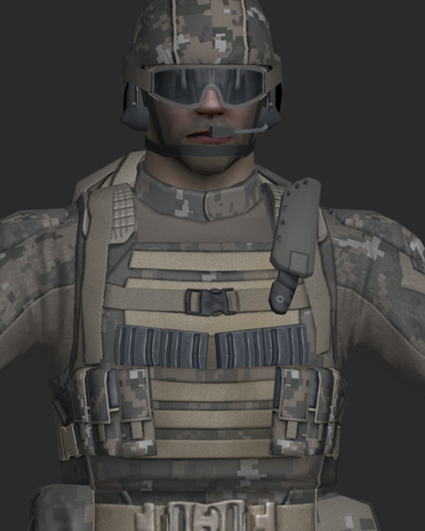 3d Human Military Soldier Model