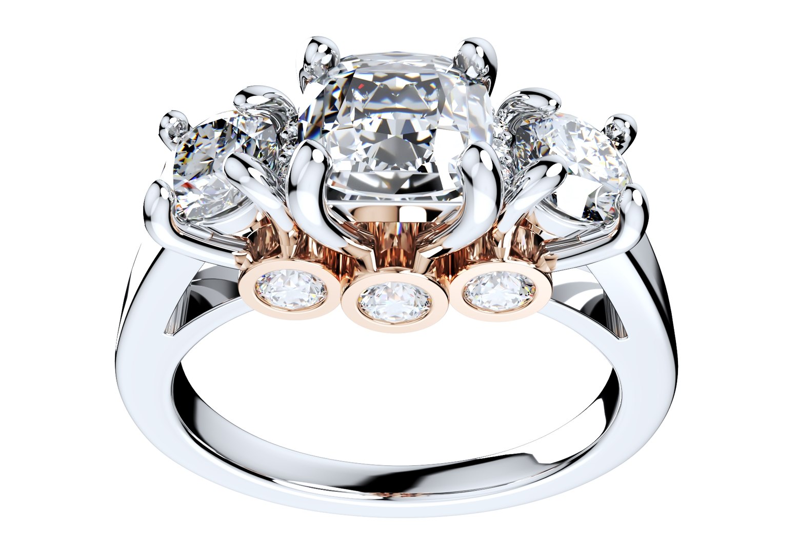 3D Cushion Side Round Diamonds Trilogy Ring Taper Shank-TCSRD-TP 3D Print Model model https://p.turbosquid.com/ts-thumb/Dd/k49ciL/iu/centercushionmixgoldtapershank3/jpg/1659531580/1920x1080/fit_q87/548d1532d64ed6d88fbc2373c0715cb335f3bcf7/centercushionmixgoldtapershank3.jpg