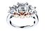Cushion Side Round Diamonds Trilogy Ring Taper Shank-TCSRD-TP 3D Print Model
