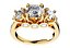 Cushion Side Round Diamonds Trilogy Ring Taper Shank-TCSRD-TP 3D Print Model
