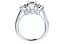 Cushion Side Round Diamonds Trilogy Ring Taper Shank-TCSRD-TP 3D Print Model