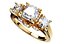 Cushion Side Round Diamonds Trilogy Ring Taper Shank-TCSRD-TP 3D Print Model