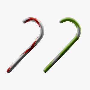 3D Christmas Candy Cane