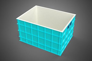 3D INSULATED PLASTIC ICE COOL BOX CRATE STORAGE CONTAINER CHAMBER model