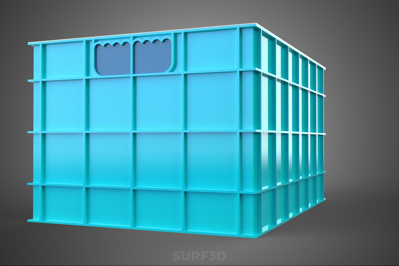 3D INSULATED PLASTIC ICE COOL BOX CRATE STORAGE CONTAINER CHAMBER Model ...
