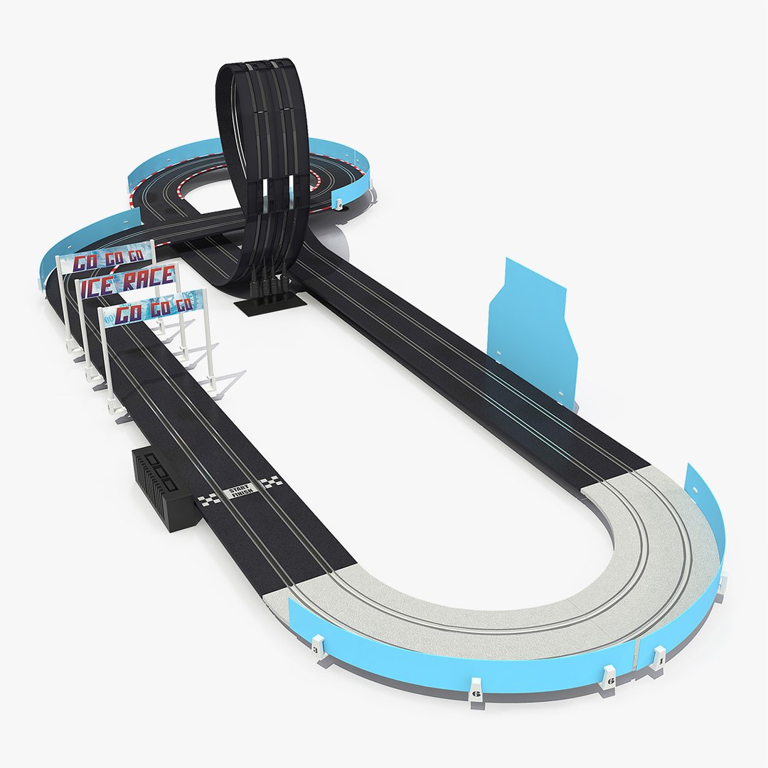 Toy Racing Car Track Generic 3D model preview
