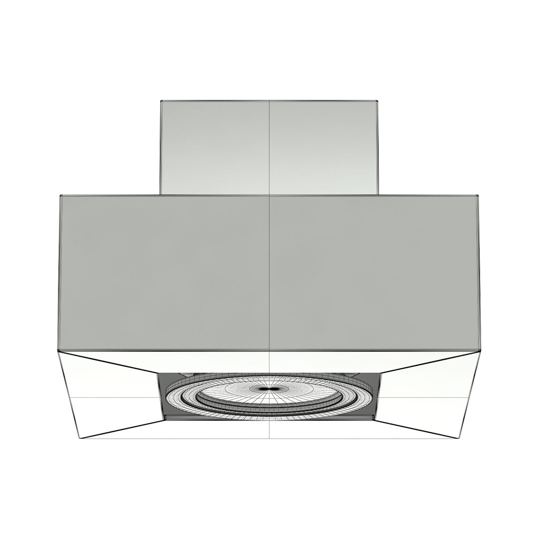 3D Black Rectangular Halogen Light - TurboSquid 1413967