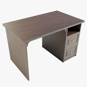 Wooden Desk 3D model