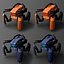 Robot araña de ciencia ficción Game Ready Low-poly 3D amañado modelo 9 en 1