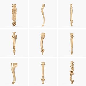 3D model Collection of 3D models of legs No 4