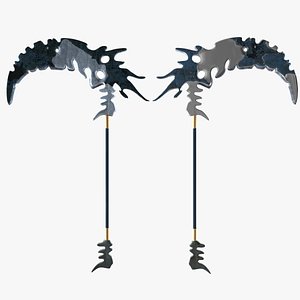 3D model Combat Scythe VR / AR / low-poly