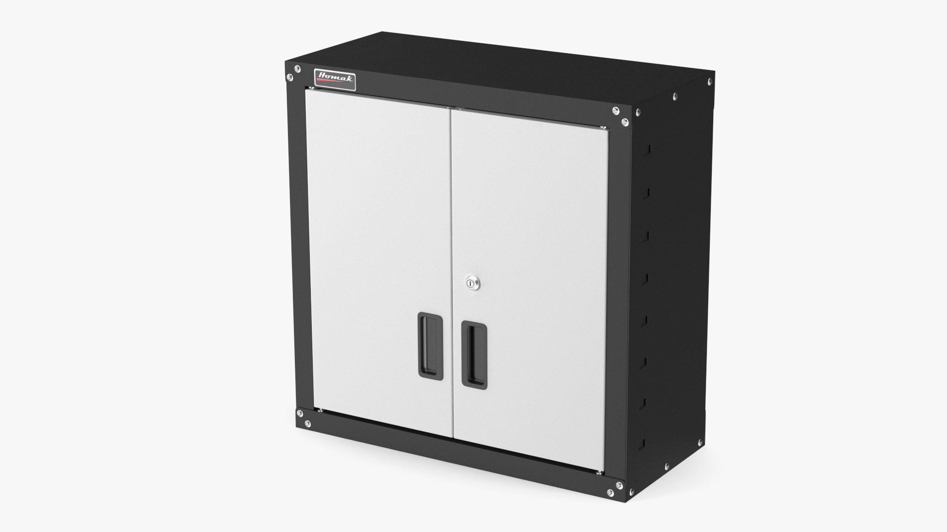 Steel Garage Wall Cabinet Grey 3D model preview