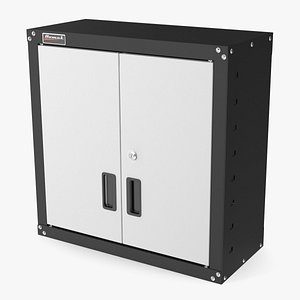 3D Steel Garage Wall Cabinet Grey