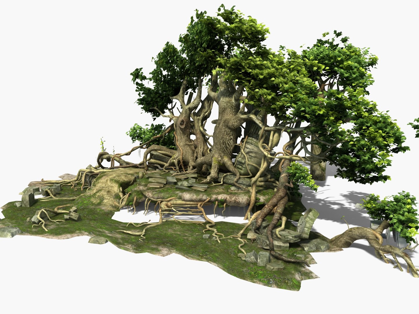 Temple Ruins Tree 3D model - TurboSquid 1965745