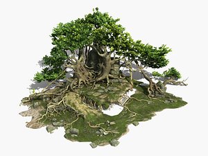 Temple Ruins Tree 3D model