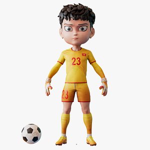 Chibi Boy Football and Ball Effect