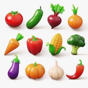 Stylized Vegetable Pack 3D