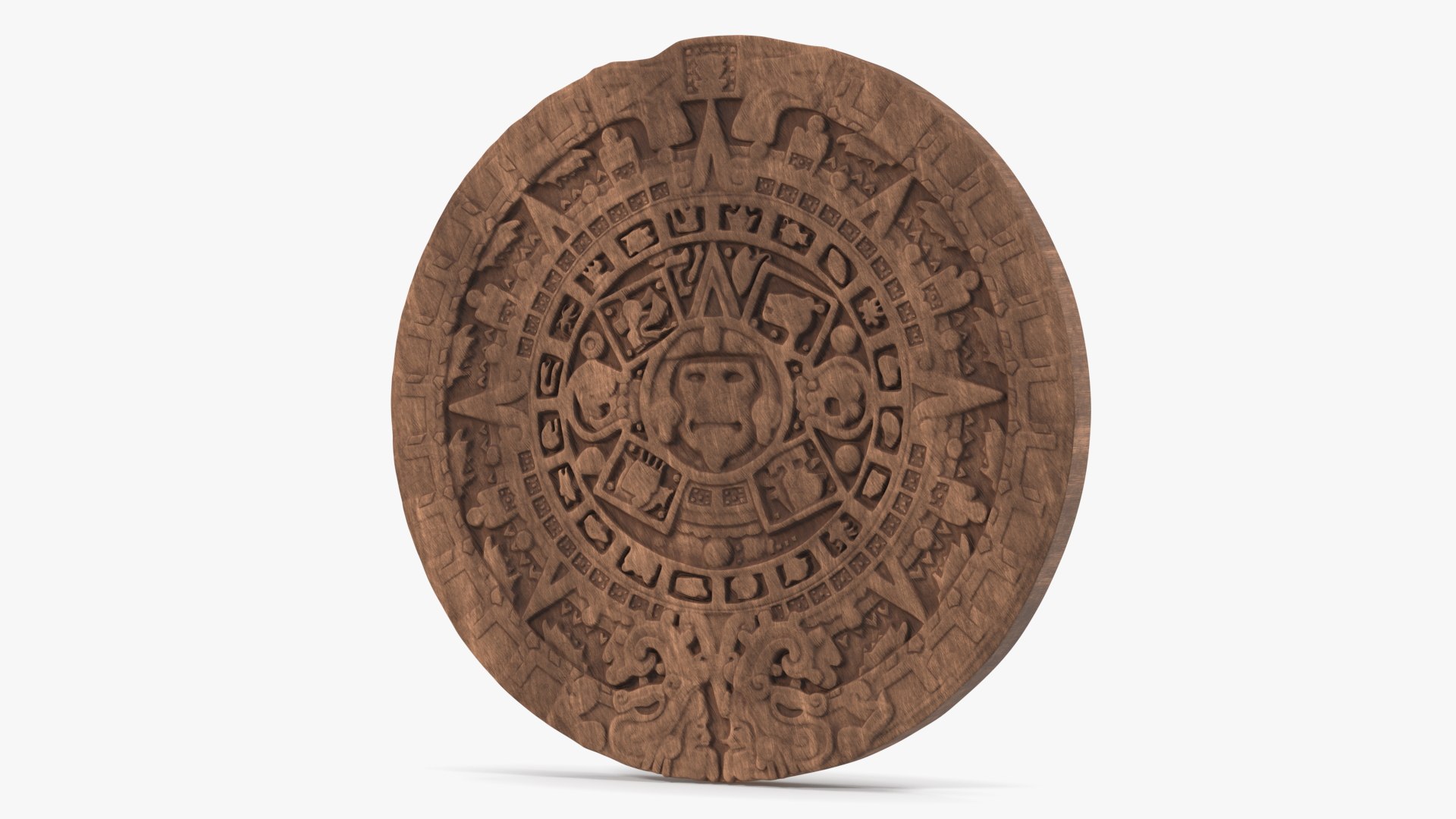 Maya Calendar Wood 3D model preview