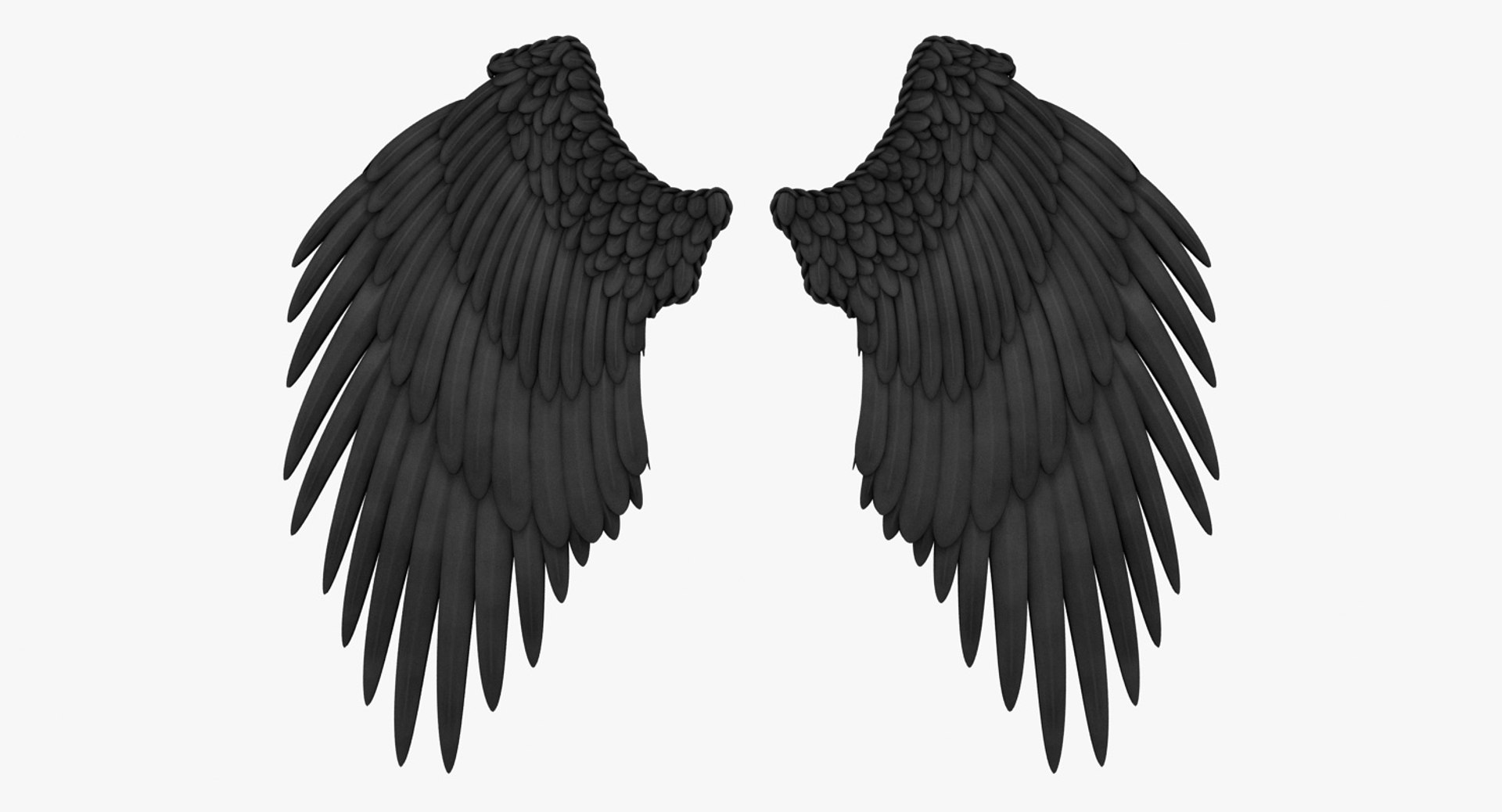 Black angel wings , black wings costume transparent background PNG clipart