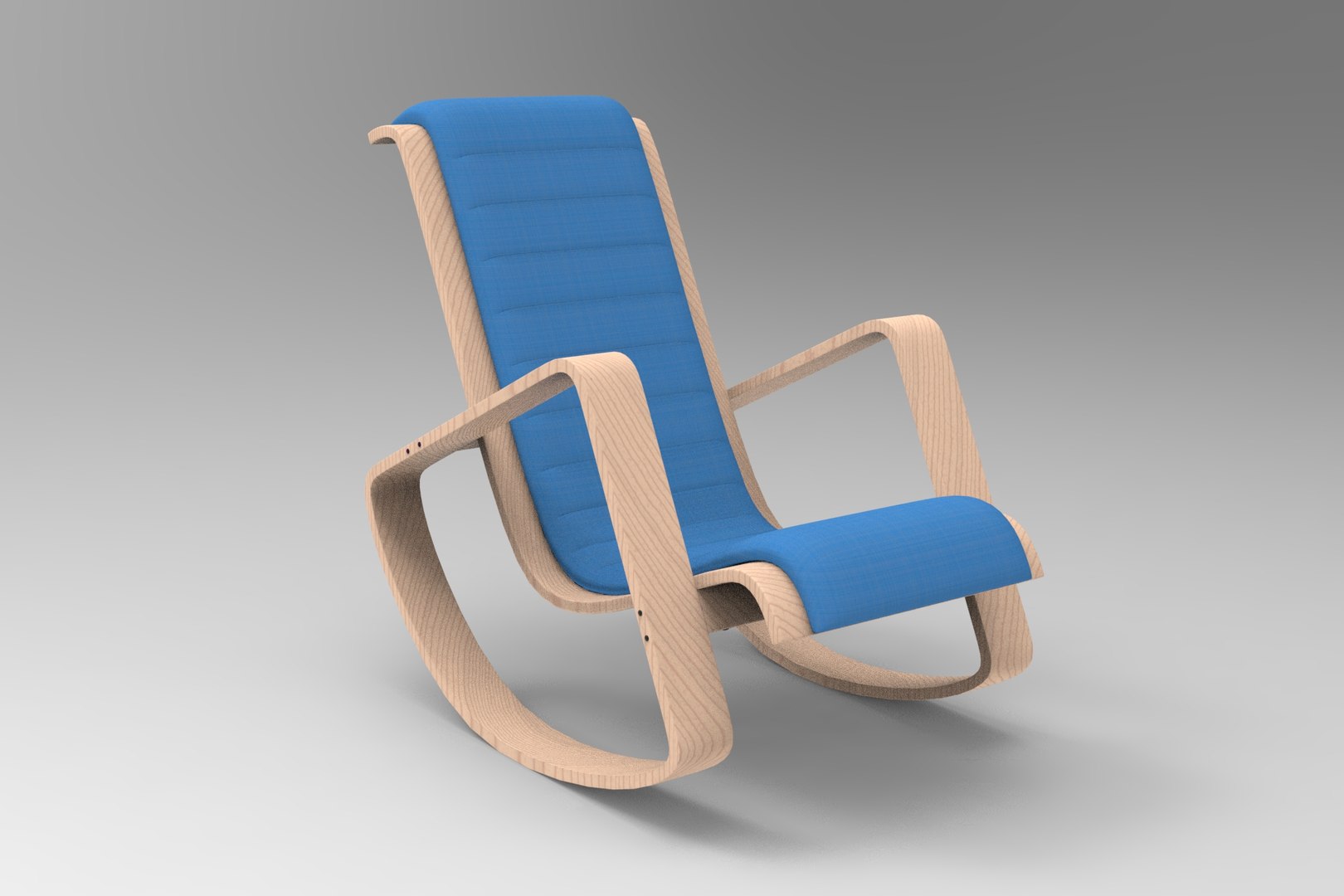 Rocking Wood Chair 3D Model - TurboSquid 1884765