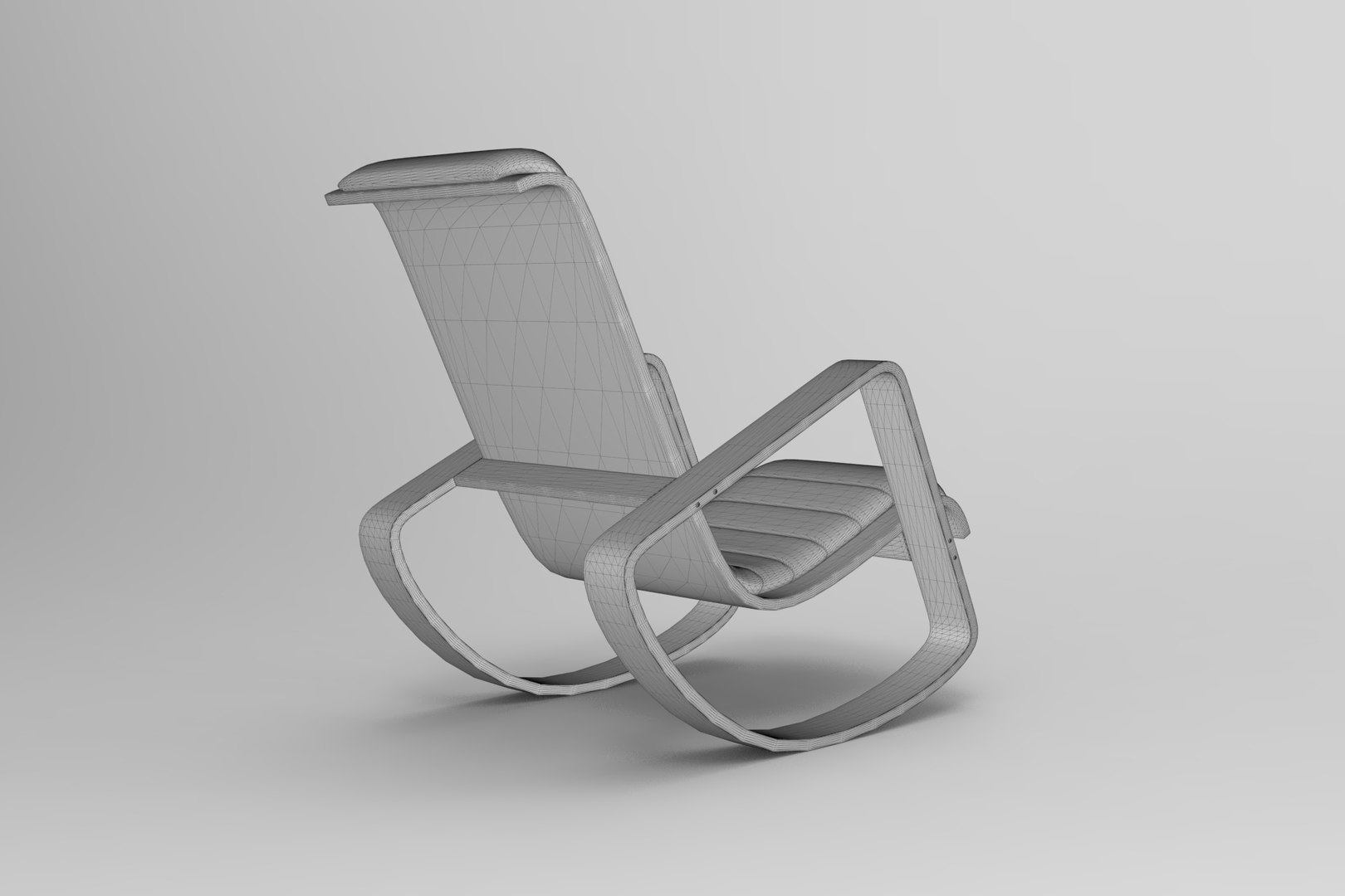 Rocking Wood Chair 3D Model - TurboSquid 1884765