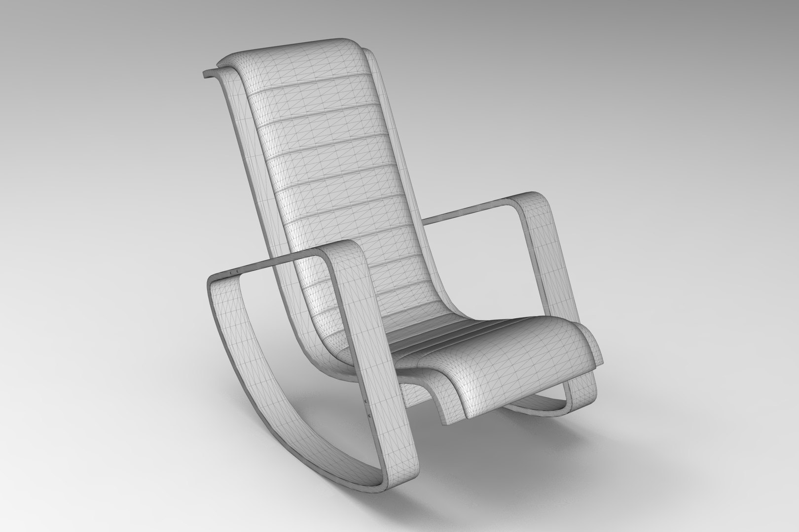 Rocking Wood Chair 3D Model - TurboSquid 1884765