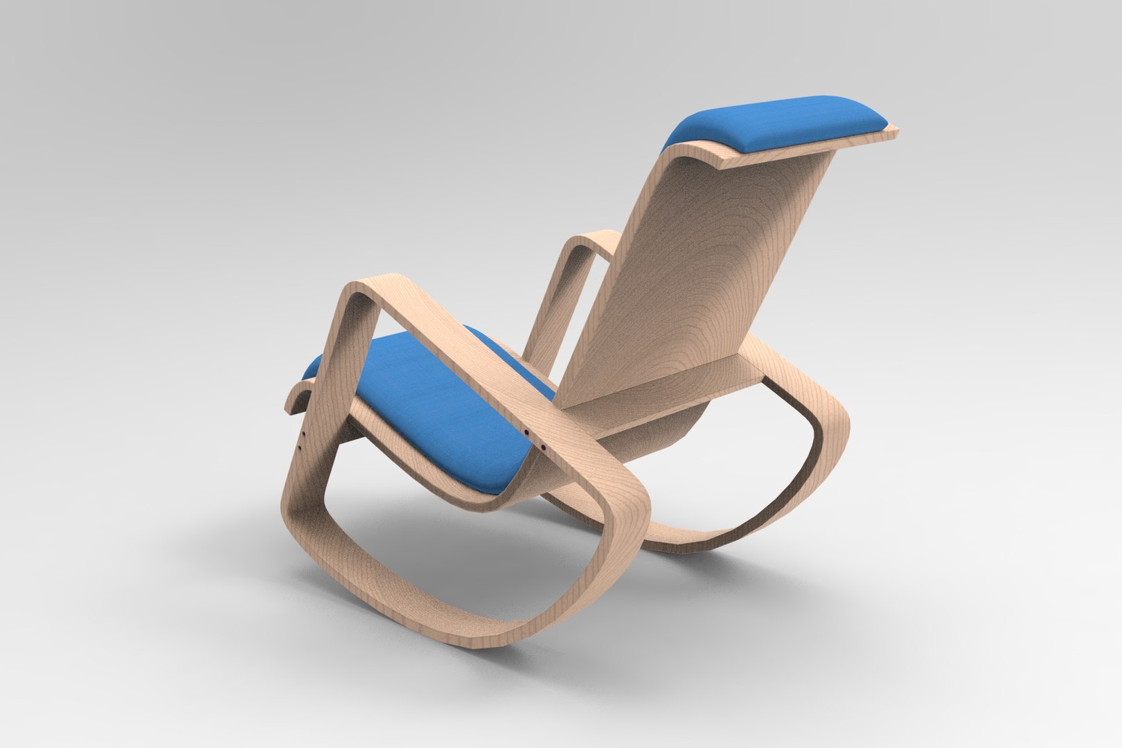 Rocking Wood Chair 3D Model - TurboSquid 1884765