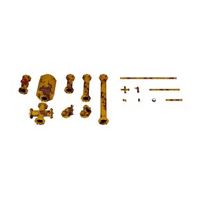 3D lowpoly pipes
