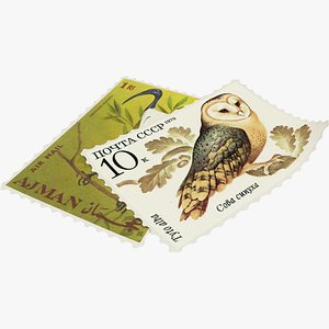 3D postage stamps model