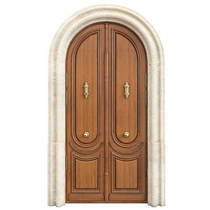 3D Entrance classic door 129