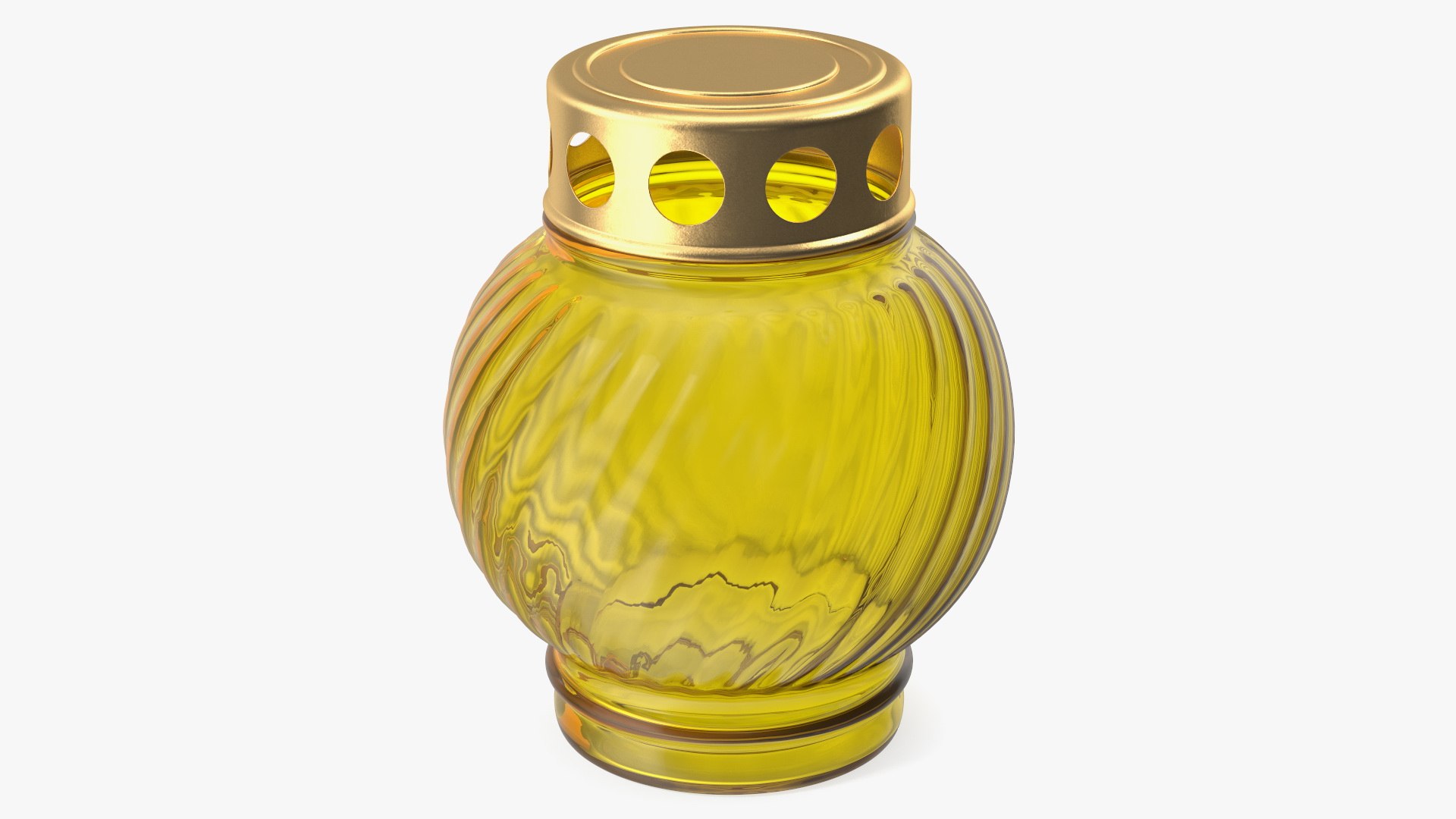 Memorial Grave Lamp No Candle Yellow 3D model preview
