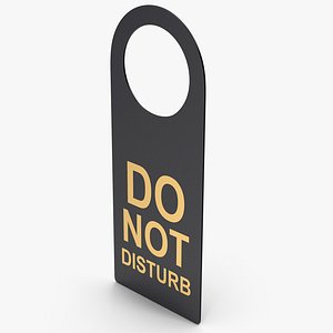 3D model Do Not Disturb Hotel Room Door Tag