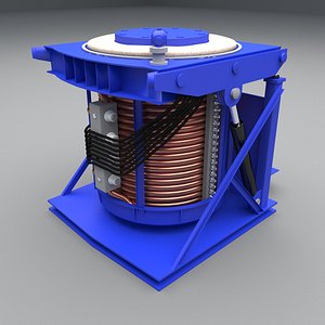3D model induction furnace